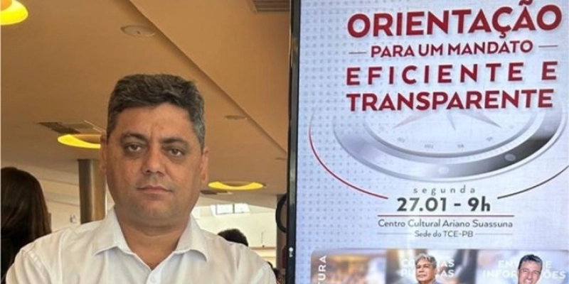 Prefeito de Vieirópolis destaca capacitação do TCE-PB como essencial para cidades pequenas
