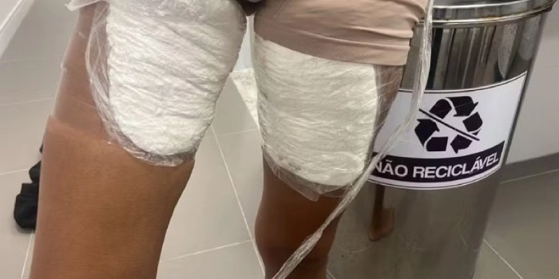 Mulher é presa com 3 kg de droga presa ao corpo no Aeroporto Castro Pinto
