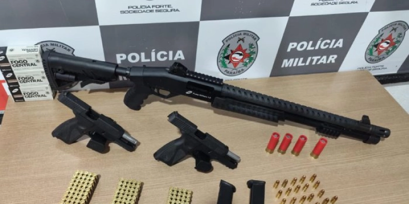 Polícia Militar apreende, durante diligências, três armas de fogo e quase 200 munições