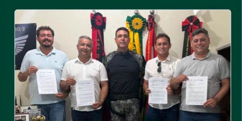 Prefeitos de Vieirópolis, São Francisco e Lastro pedem reforço policial para os Municípios durante reunião no 14º BPM