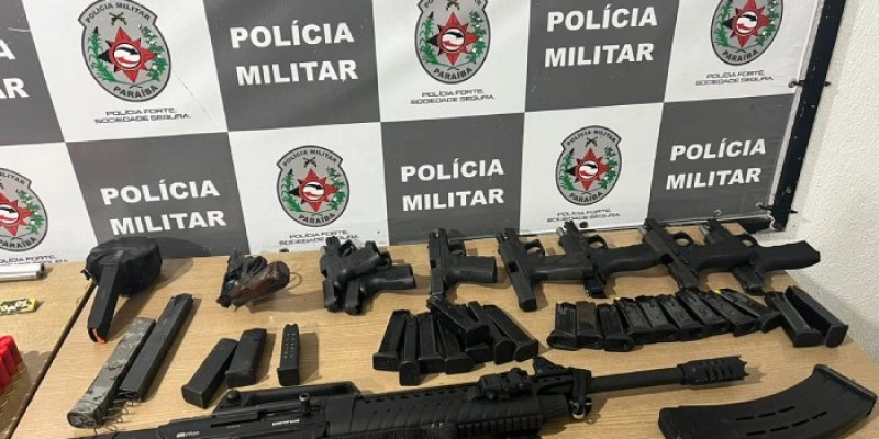 Ação da Polícia Militar apreende arsenal e desarticula grupo criminoso, na PB