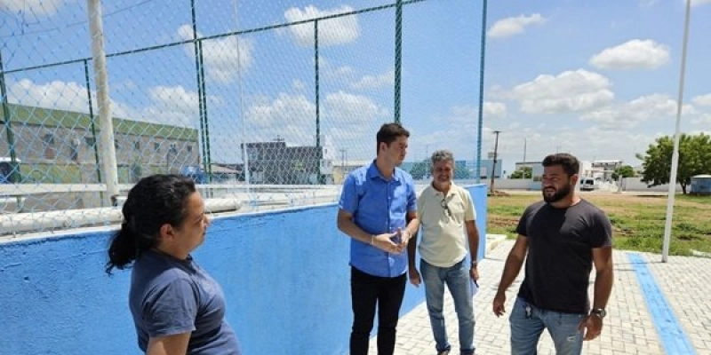 Secretaria de Esporte e Lazer realiza inspeções em quadras, arenas e demais equipamentos de esporte e lazer de Sousa