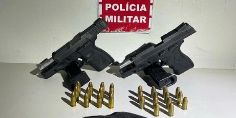 Após ameaçar esposa e efetuar diversos disparos, homem é preso e armas apreendidas