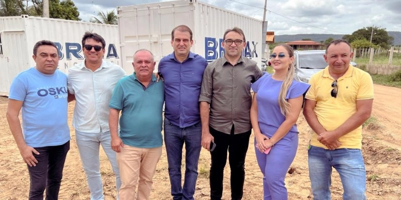 Prefeito Bal Lins acompanha início da obra da ponte sobre o Rio Piranhas