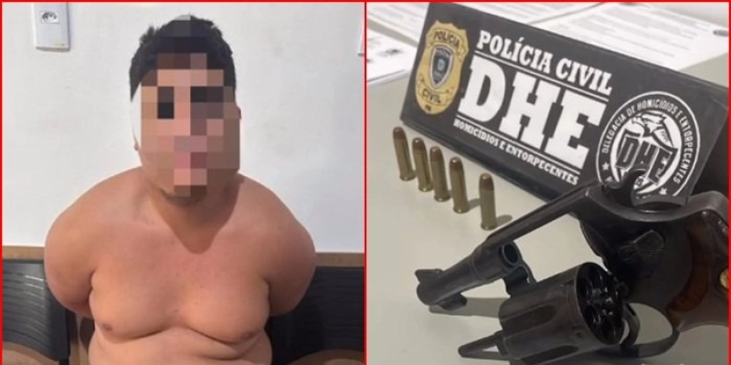 Jovem com mandado de prisão pelo crime de roubo é preso e arma de fogo apreendida