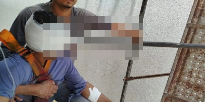 Trabalhador tem crânio perfurado por ferro durante construção, na Paraíba