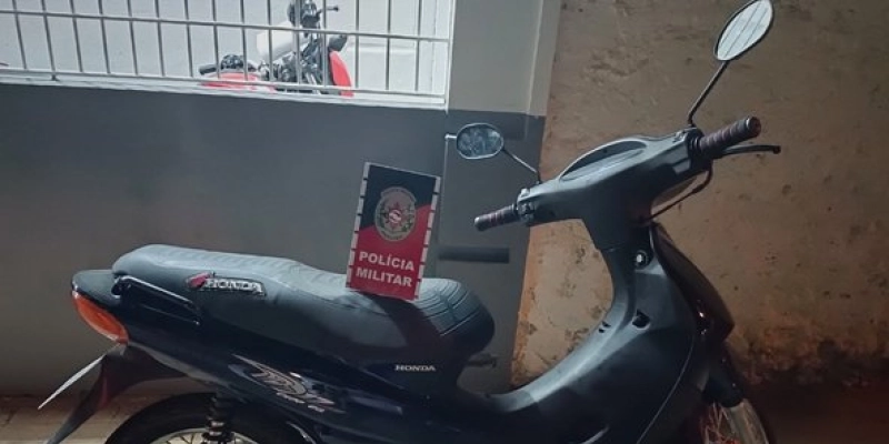 Polícia Militar age rápido e recupera moto furtada, na cidade de São Bento