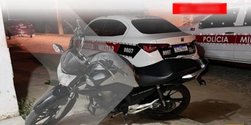 Polícia Militar apreende motocicleta adulterada e com registro de Furto/Roubo, no Sertão