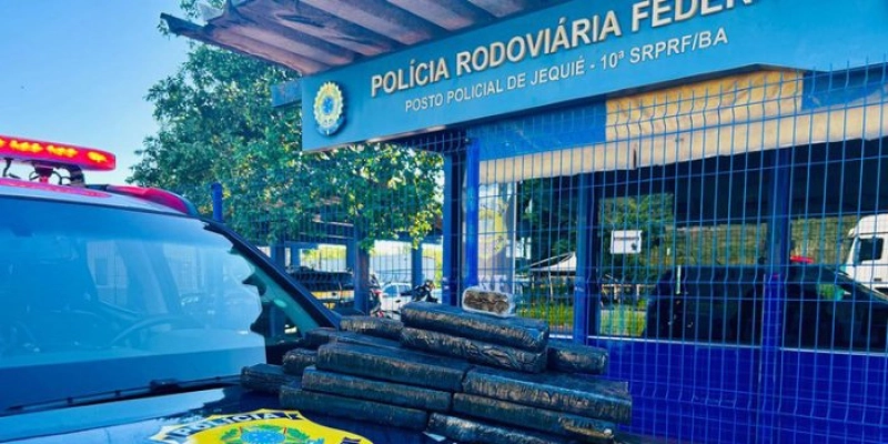 PRF apreende, em Jequié-BA, 19 kg de maconha que tinha destino à cidade de Santa Cruz, no Sertão da PB