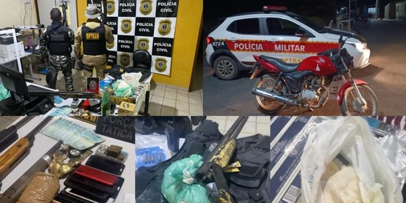 Polícia militar apreende armas de fogo, drogas e moto roubada, em Lagoa