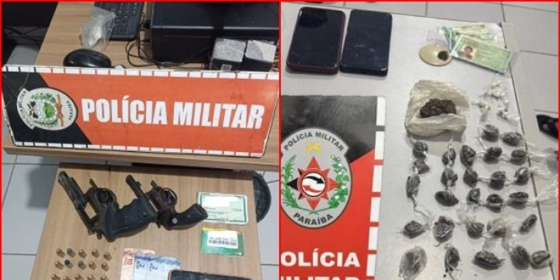 Polícia Militar intensifica ações no interior da PB e apreende armas de fogo e drogas