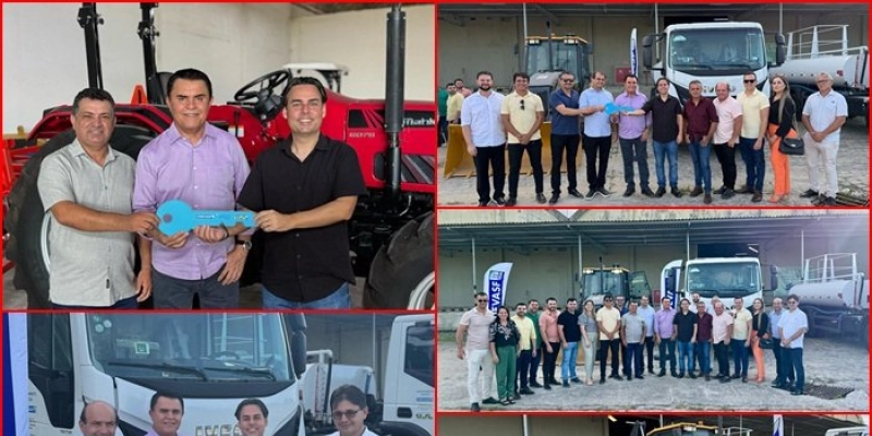 Deputado Wilson Santiago reúne prefeitos e entrega caminhões-pipa, tratores e retroescavadeira