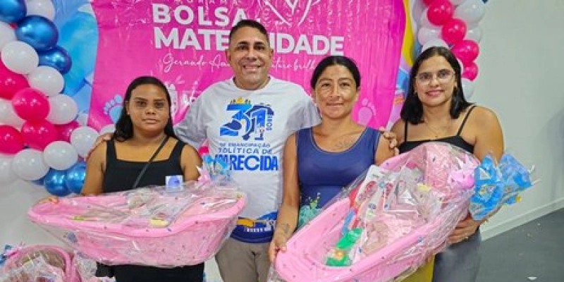 João Neto entrega kits do Bolsa Maternidade e reforça apoio às gestantes de Aparecida