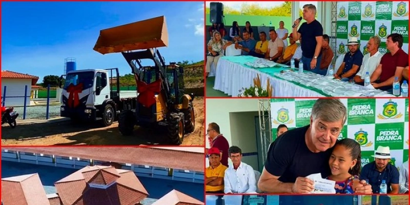 Wellington Roberto entrega escola e novos equipamentos em Pedra Branca