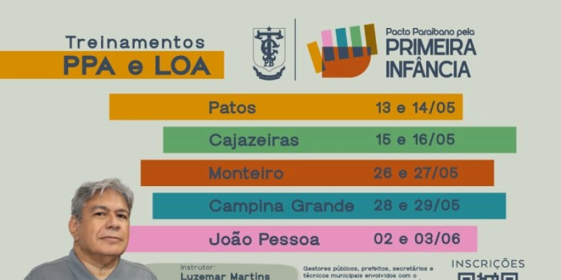 TCE inicia série de treinamentos sobre PPA e LOA com foco na Primeira Infância em cidades-polo da Paraíba