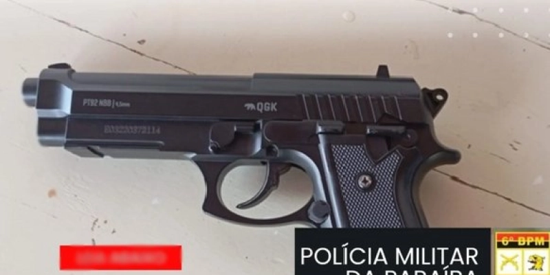 Polícia Militar prende homem portando simulacro de arma de fogo em Monte Horebe