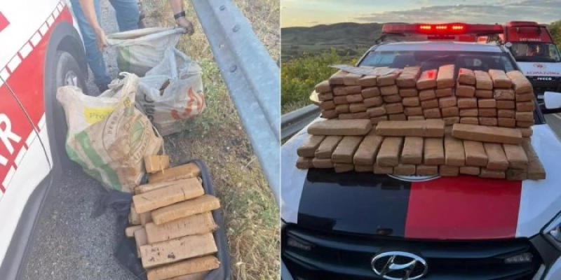 Carga de maconha é apreendida após caminhão tombar no Sertão da Paraíba
