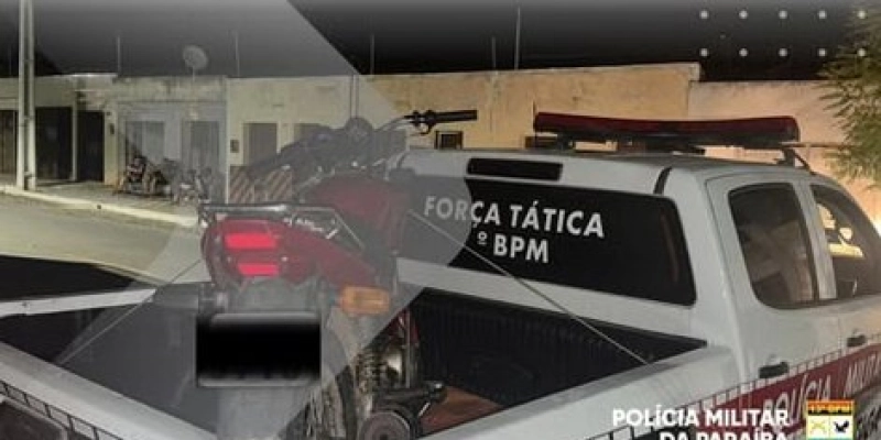 Durante blitz, Polícia Militar apreende motocicleta com indícios de adulteração veicular em Coremas