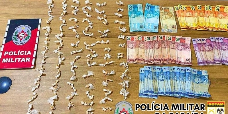 Polícia apreende aproximadamente 350 pedras de crack e conduz homem por tráfico de drogas, em Pombal 