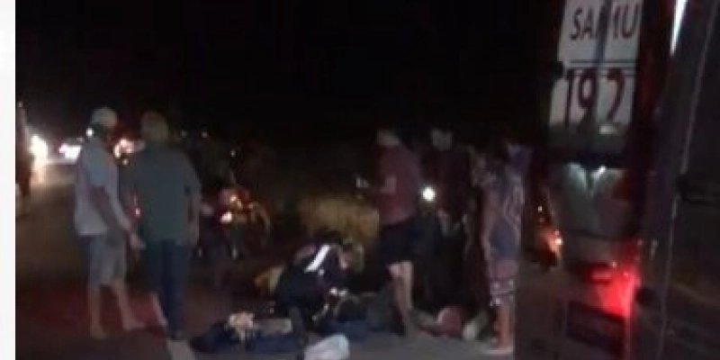 Colisão entre moto e carro deixa duas pessoas feridas na BR 230 entre Aparecida e Sousa