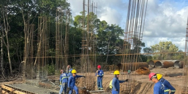 Obras na Ponte do Futuro seguem dentro do cronograma em várias frentes de trabalho