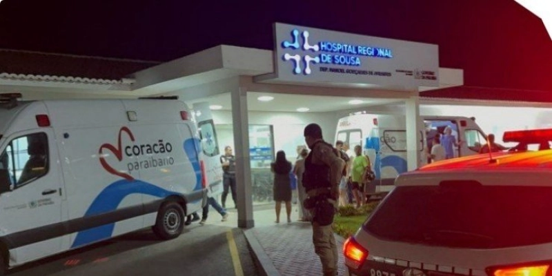 Grave acidente de moto deixa duas adolescentes feridas no centro de Sousa durante a madrugada