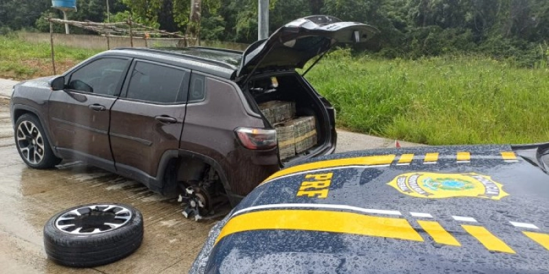 Veículo com problemas mecânicos escondia quase 200 kg de maconha na Paraíba