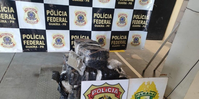 Polícias Federal e Militar prendem homem com quase 50 kg de maconha