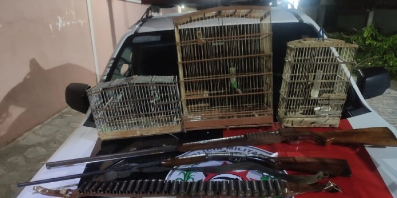 Polícia Militar prende acusado de crime ambiental e apreende armas e munição na PB