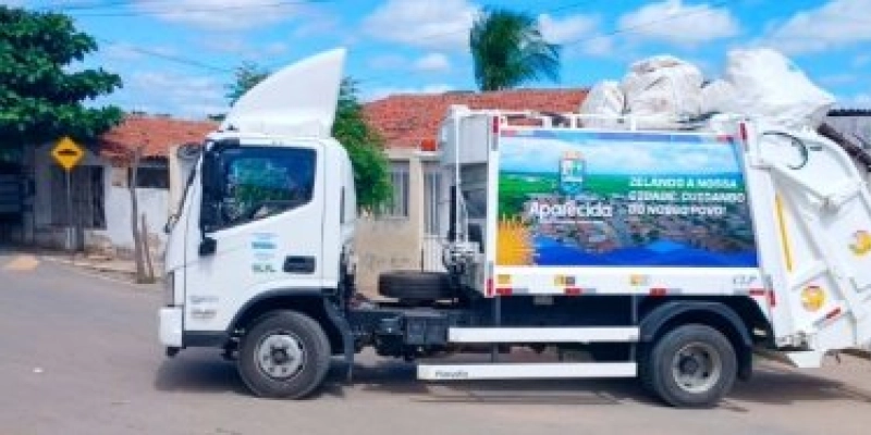 Prefeitura de Aparecida inicia operação do novo compactador de lixo, com foco no recolhimento de resíduos domésticos