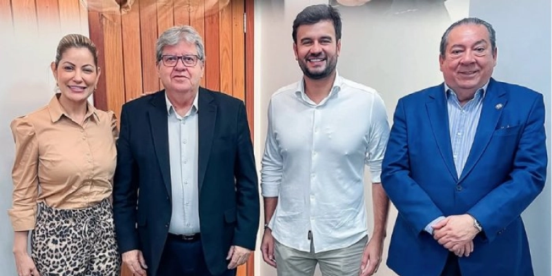 Deputada Danielle e prefeito Joaquim garantem obras em reunião com João Azevêdo