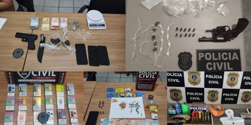 Polícia Civil prende homicida foragido e outras cinco pessoas durante ações 