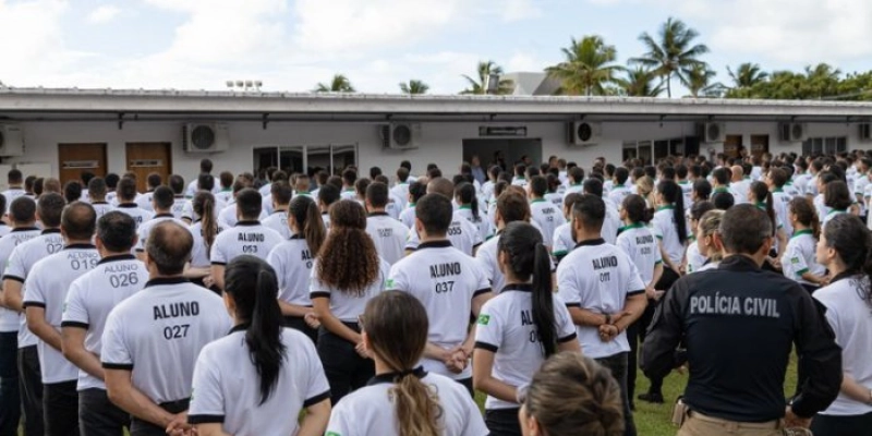 Candidatos aprovados para a terceira turma do curso de formação da Polícia Civil começam a realizar as matrículas na Acadepol