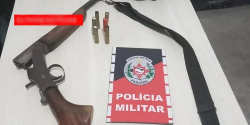 Polícia Militar apreende arma e fogo e conduz homem à delegacia por posse ilegal na Zona Rural de Poço Dantas