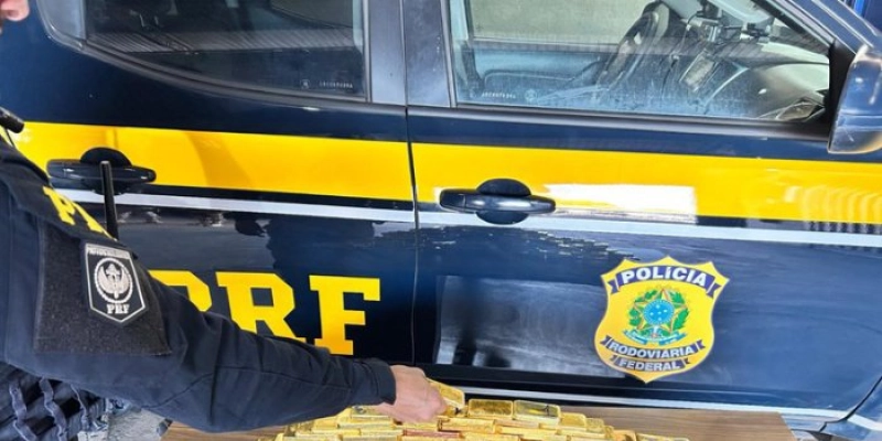PRF apreende 103 kg de ouro irregular