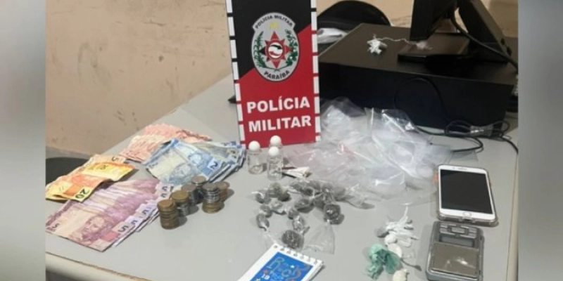 Polícia Militar prende traficante em flagrante na cidade de Itaporanga