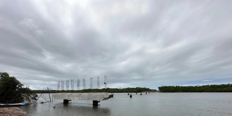 Concluída concretagem do primeiro vão da Ponte do Futuro, em Cabedelo