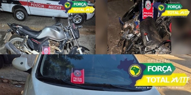 Polícia Militar do 12º Batalhão apreende veículos adulterados e recupera carro roubado no Sertão