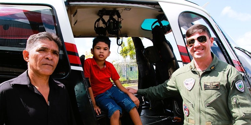 GTA celebra recuperação de menino salvo em voo de urgência
