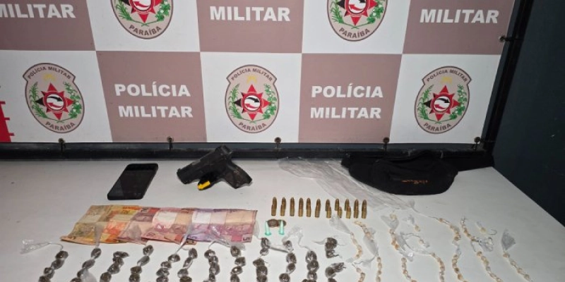 Polícia Militar apreende arma de fogo e prende acusado, em Juripiranga