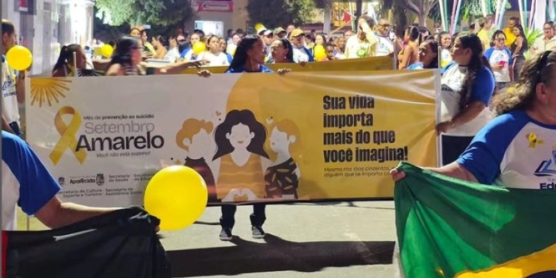 Aparecida realiza caminhada do Setembro Amarelo em defesa da vida