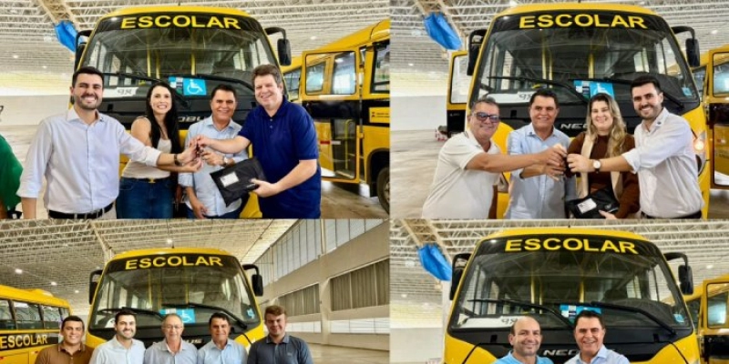 Com prefeitos parceiros, Wilson Santiago participa da entrega de 104 ônibus escolares para a Paraíba