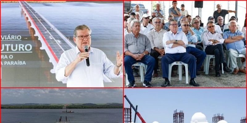 João Azevêdo inspeciona Ponte do Futuro, ao lado de integrantes da Apenge, e destaca importância da obra para o desenvolvimento econômico da região