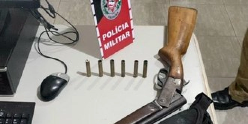 Polícia Militar detém homem que portava Arma de Fogo em via pública, no Sertão