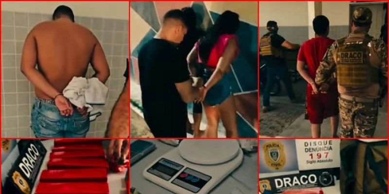 DRACO prende três traficantes e apreende uma menor com aproximadamente 30 kg de drogas na PB
