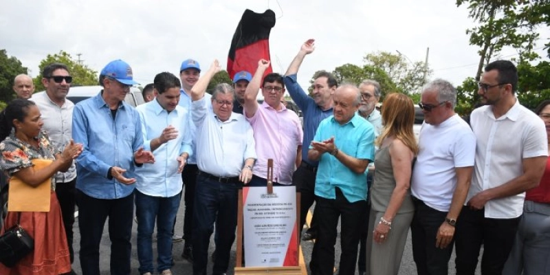 João Azevêdo entrega e inspeciona obras de infraestrutura rodoviária que somam R$ 36,7 milhões em Alhandra
