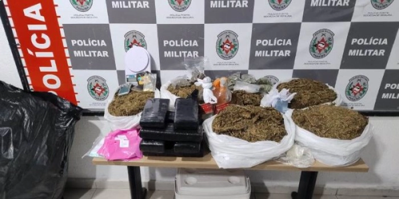 Polícia Militar desarticula ‘depósito de drogas’ e apreende 20 quilos de entorpecentes