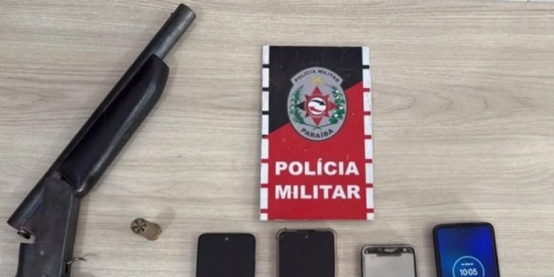 Polícia prende suspeita de roubo e apreende escopeta em Cajazeiras
