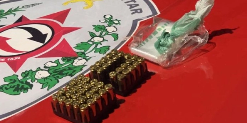 PM apreende munições com acusado que já responde por tráfico e porte ilegal de arma