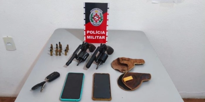 Polícia Militar intercepta carro e apreende duas armas de fogo na cidade de Condado